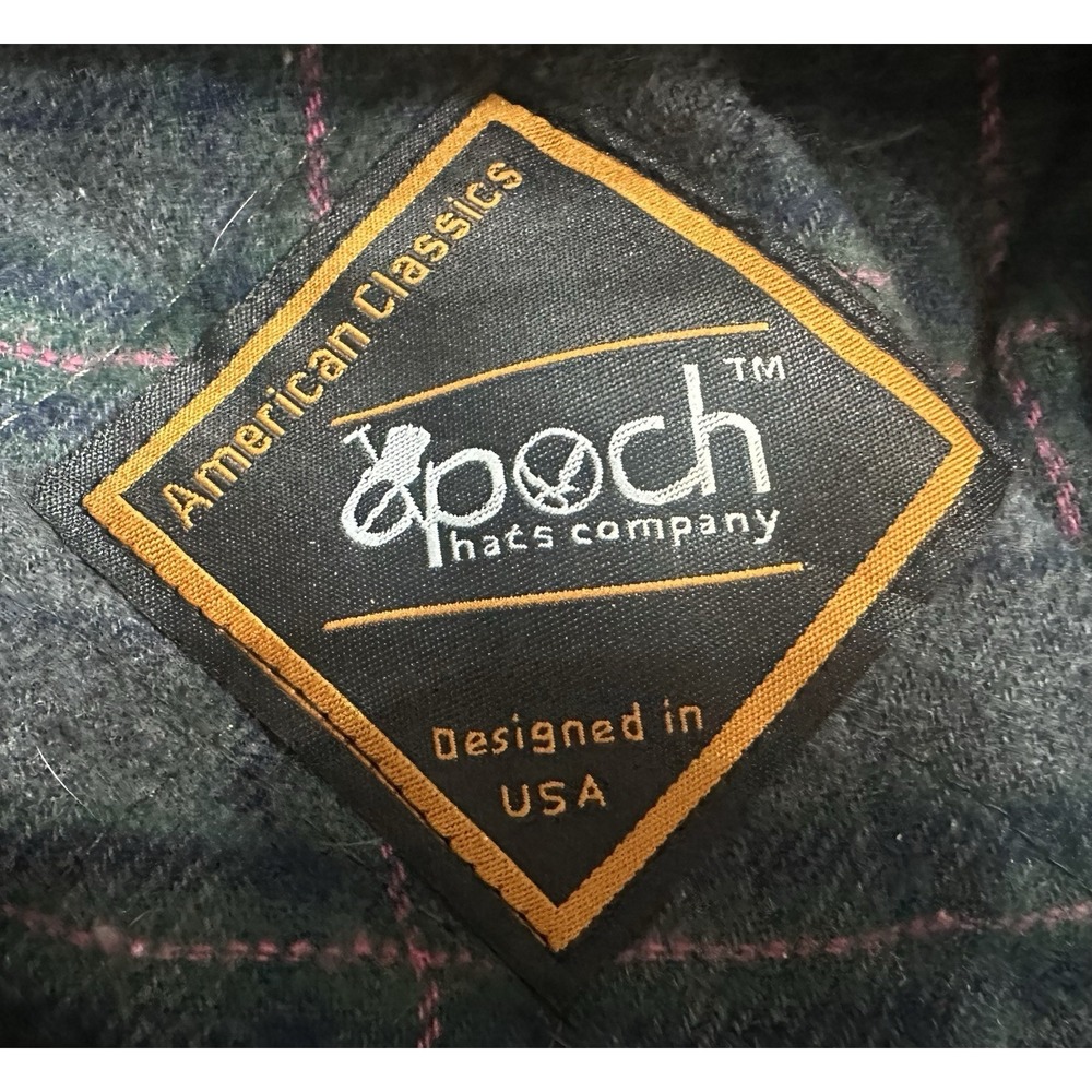 Epoch Hats Company Newsboy Hat 100% Wool Plaid Lining Cap Mens Size Large - Picture 6 of 9